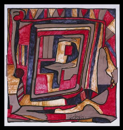 How often have I remembered the short afternoon hours, 2001, Mixed media on paper, 25x24 cm 